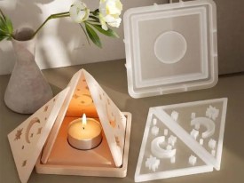 Molde silicona piramide luna calada